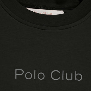 Maglietta Tori nera con logo Minimal Combo Polo Club