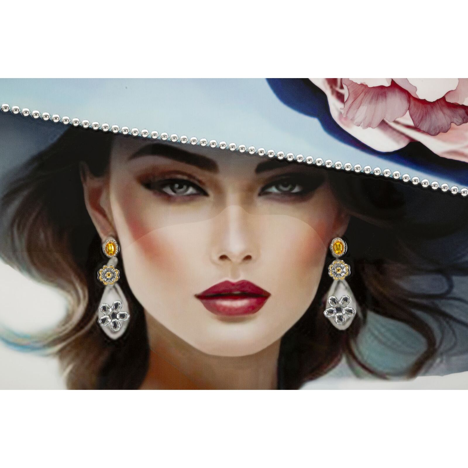 DIPINTO SU TELA LACCATO PAM C/CORNICE -A- CM 62X4X92