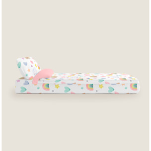 Cool Kids - Saco Nórdico Estampado - Infantil - Con cremallera - Incluye 1 Funda de Almohada - 100% Algodón - Confetti