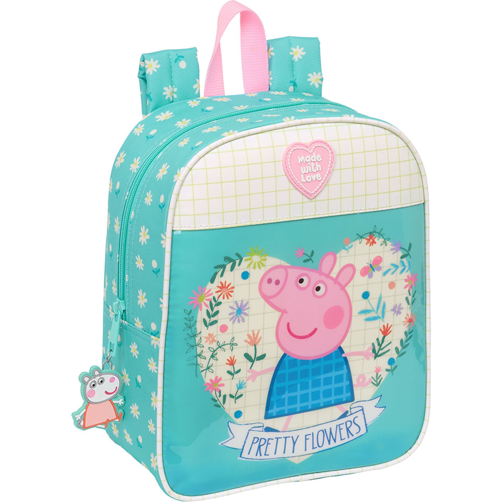 Mochila guarderia adapt.carro peppa pig "pretty flowers"
