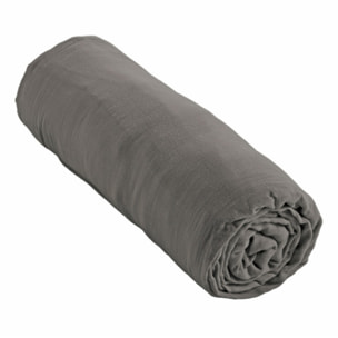 Drap housse 90x190 en gaze de coton bonnet 30 cm - GAIA