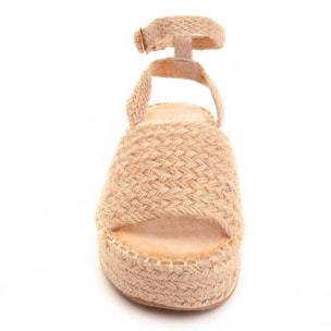 Sandalias de Plataforma - Beige - Altura: 4 cm