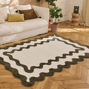 PANTONE - Tapis vert à bords festonnés TERRA DEL SOL