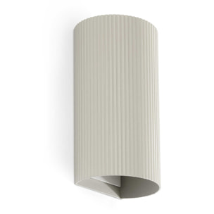 SOLE 2L Lampada da parete rotondo grigio scanalata