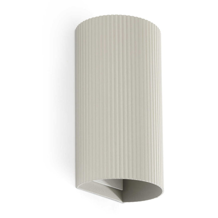 SOLE 2L Lampada da parete rotondo grigio scanalata