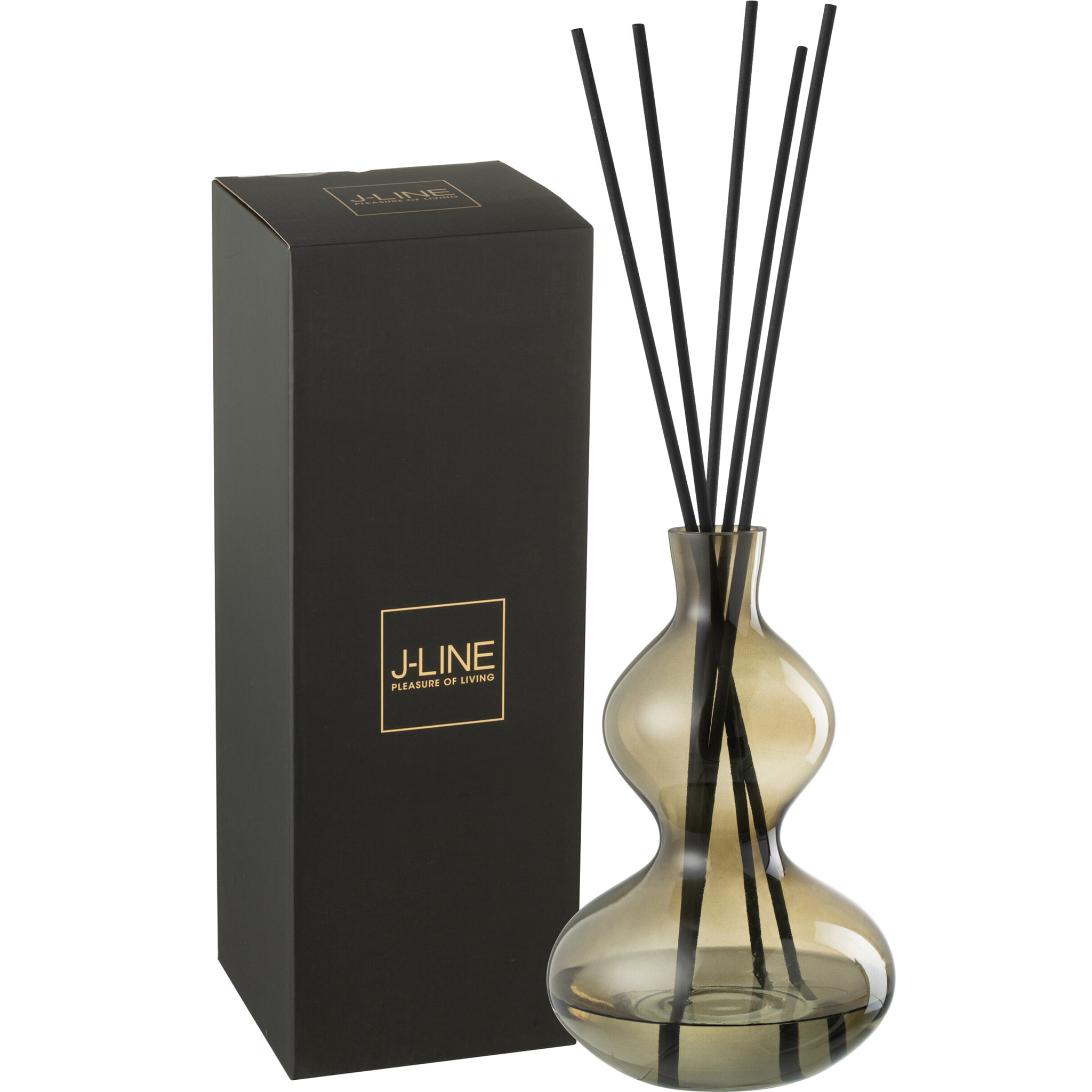 J-Line Bâtonnets parfumés Olive & Frank Incense - verre - vert - large