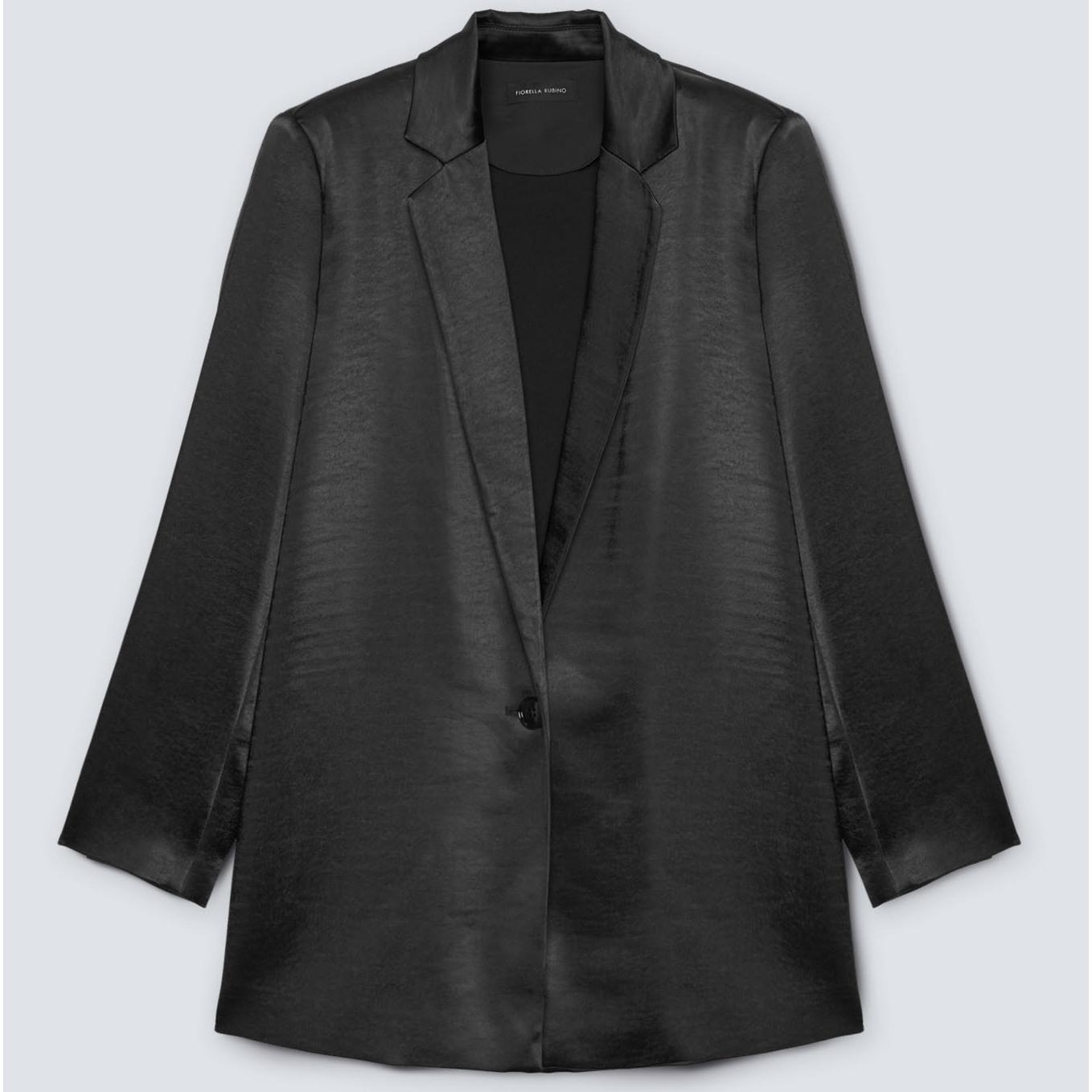 Fiorella Rubino - Blazer elegante de raso - Negro