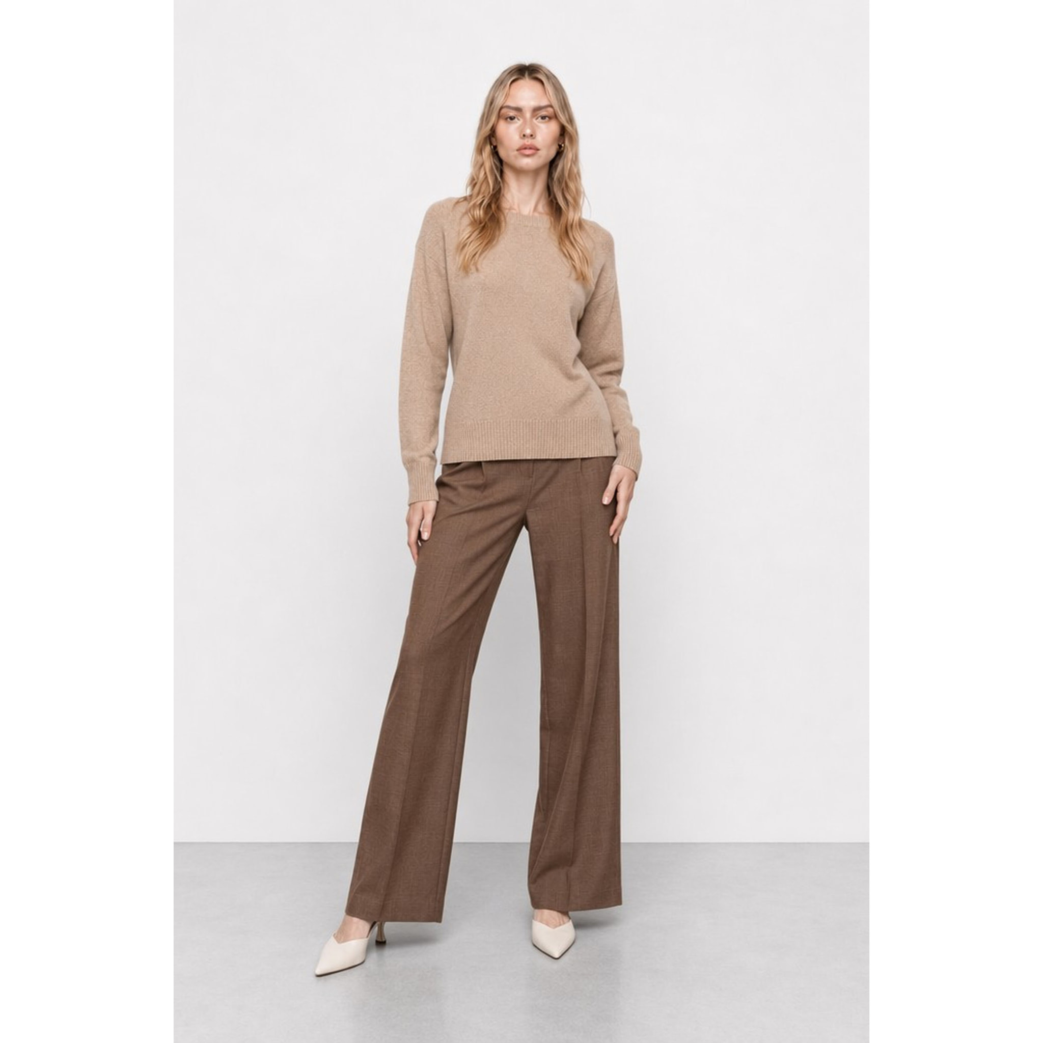 Kocca - Maglia da donna girocollo in viscosa, lana e cashmere Donna