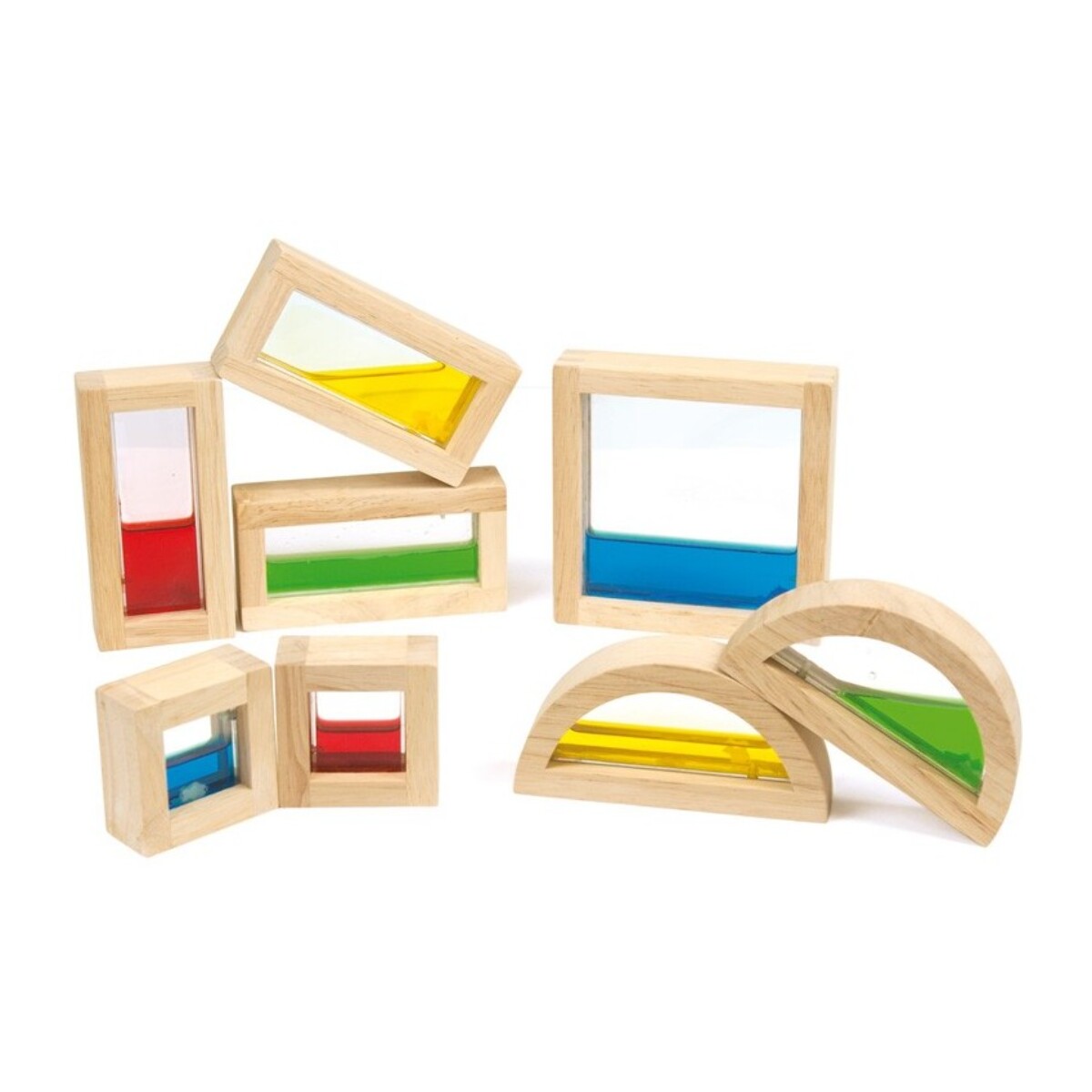 8 PCS. WOODEN BLOCKS LIQUID - PRIMERA INFANCIA