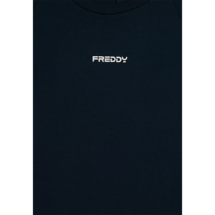 T-shirt slim con stampa lucida sul davanti