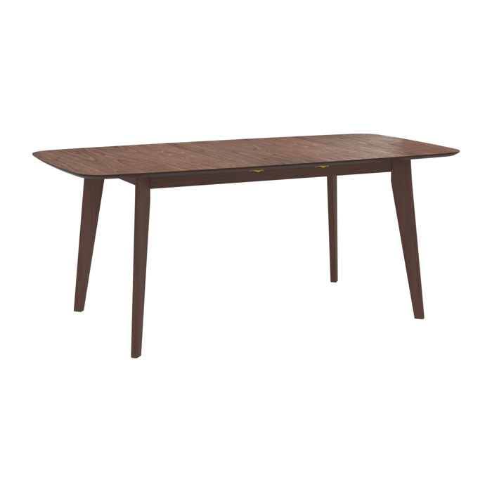 Table rectangulaire 4/6 personnes extensible en bois foncé 150/180 cm - Oman