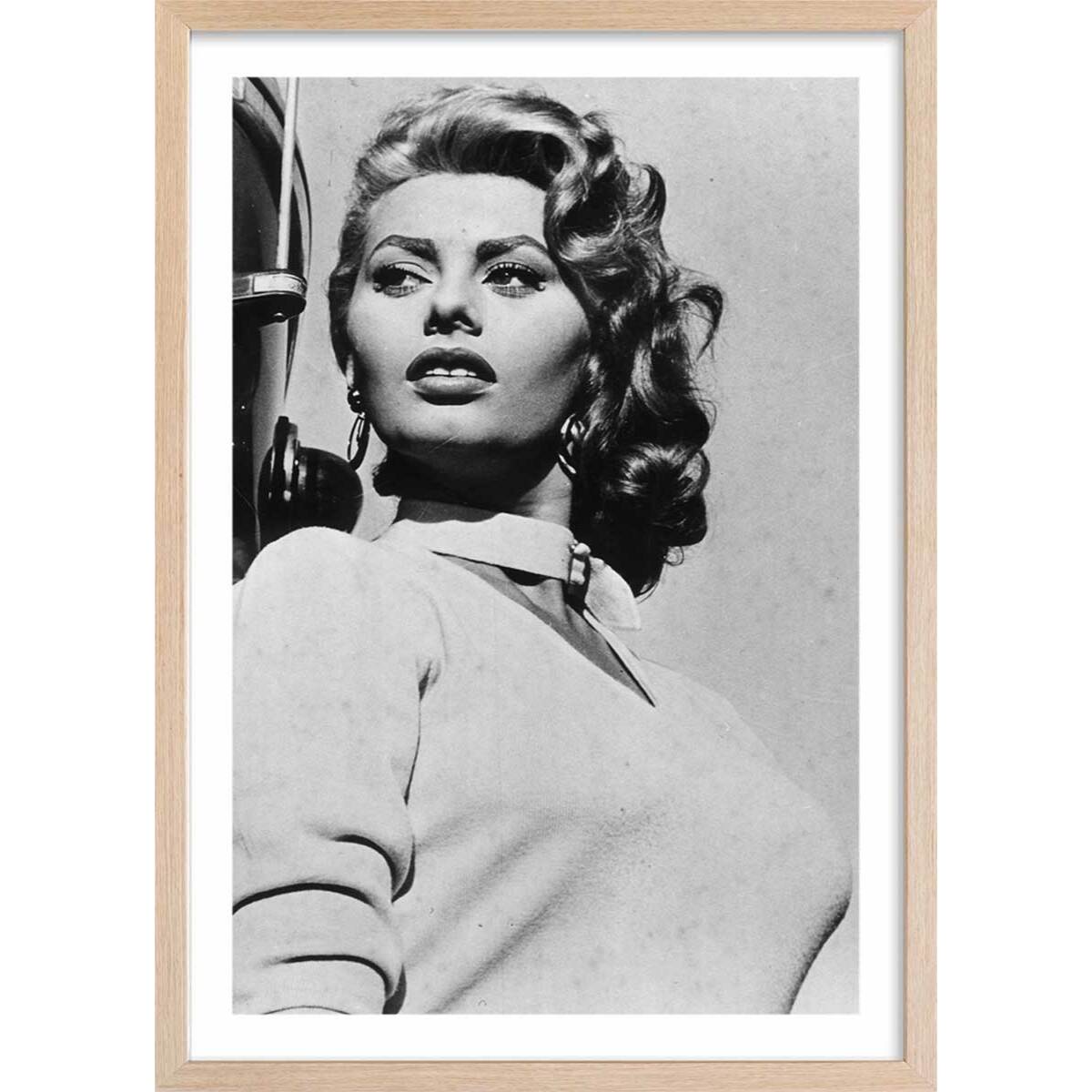 Affiche de film Sophia Loren, La chance d'être femme, 1955 Affiche + cadre en bois - Chêne