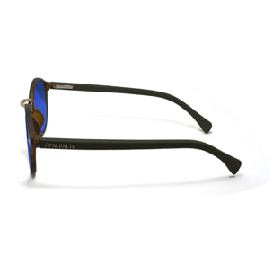 Gafas de sol PALO ALTO MARYLAND WOOD - Brazo bambú marrón / Revo marrón demi y azul
