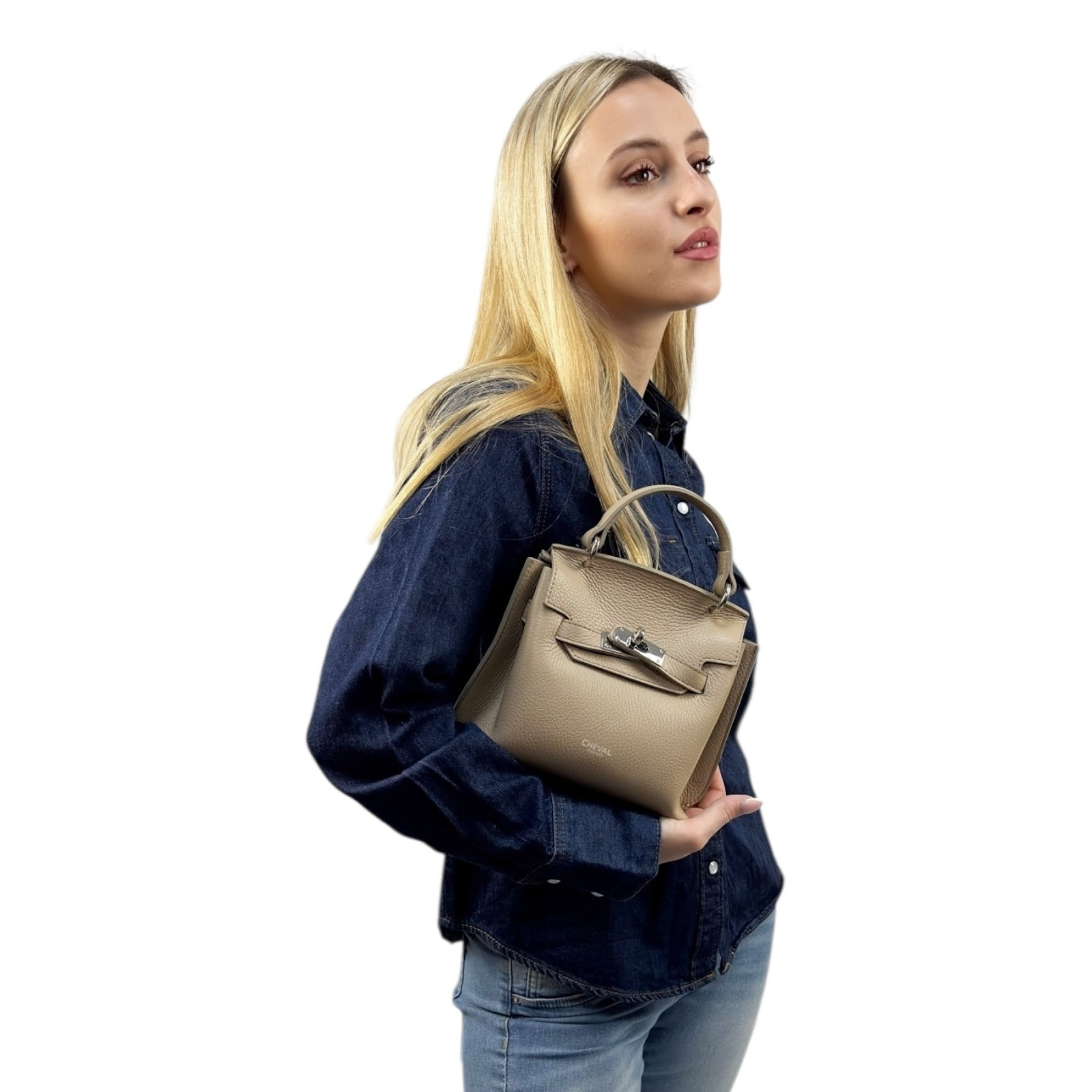 Bolso de mano Cheval Firenze Tara Gris Pardo