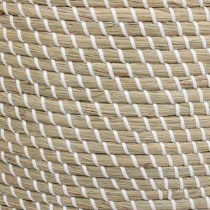 Juego de 2 cestas 'Soleya' fabricado en paja Ø30cm y Ø39cm