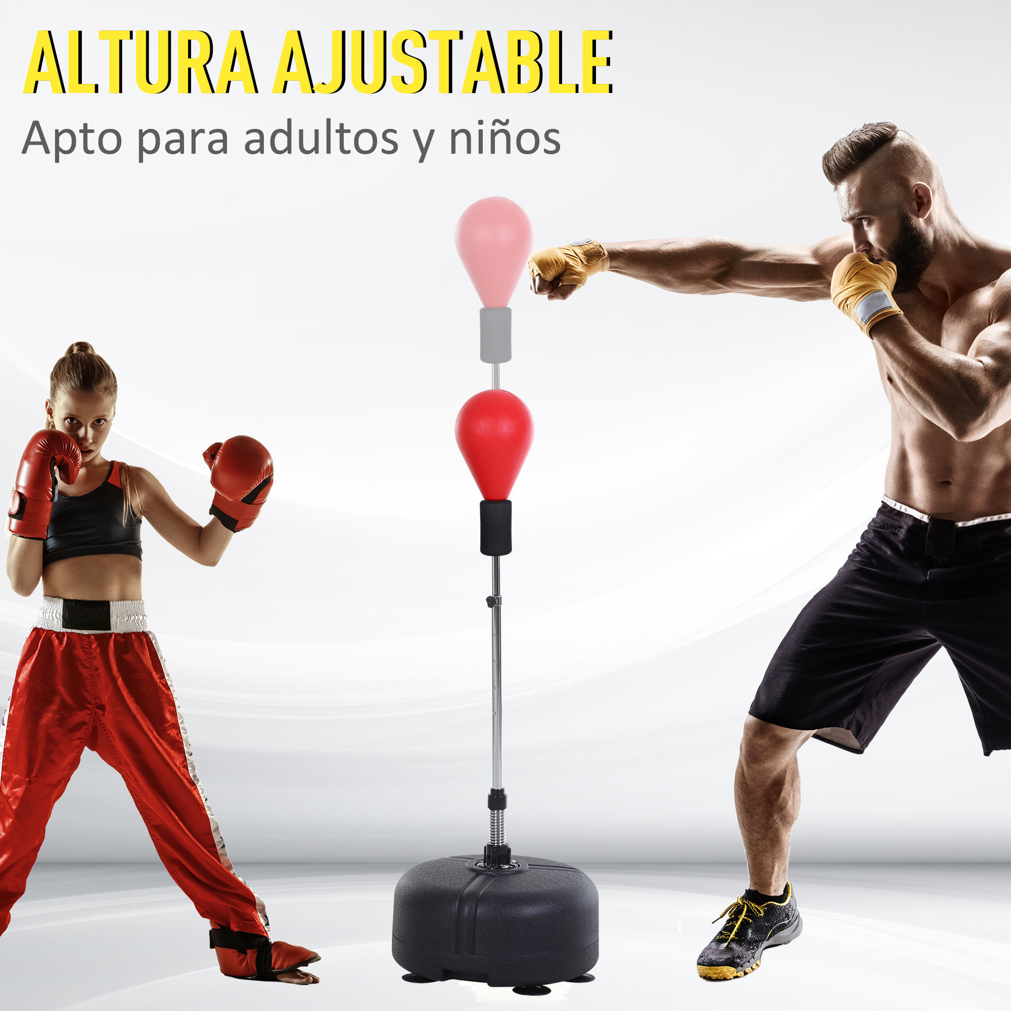 Pera de Boxeo con Soporte Acero PU PE ÃƒÂÂ¤48x136-154 cm Rojo
