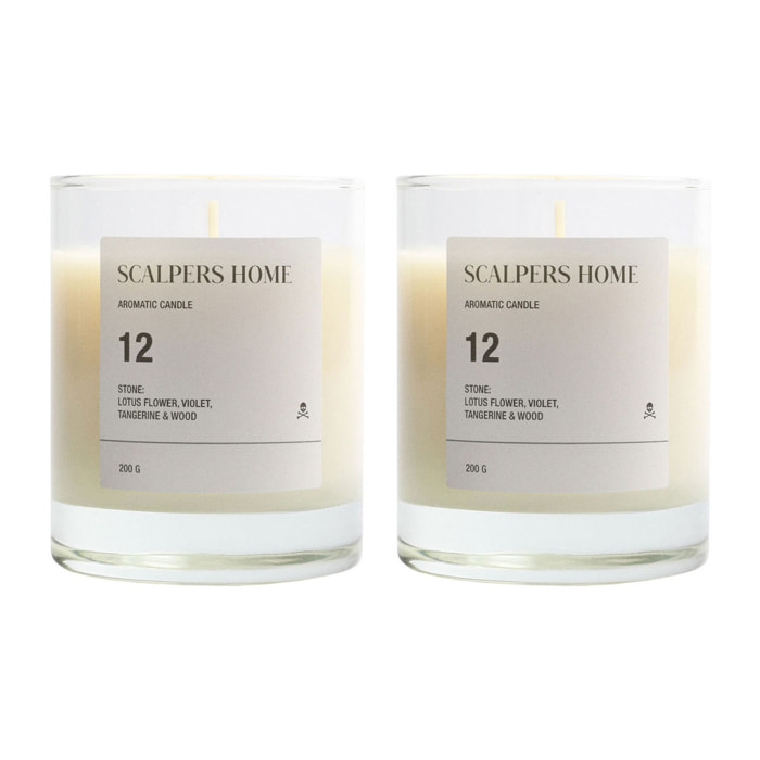 Set de 2 velas aromáticas 200gr aroma stone scalpers