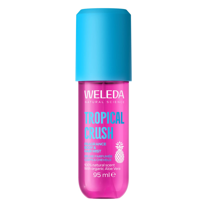 WELEDA - Brume parfumée corps & cheveux Tropical Crush 95ml - Brume Corps & Cheveux au parfum irresistible et ensoleillé - Rafraîchit la peau et les cheveux
