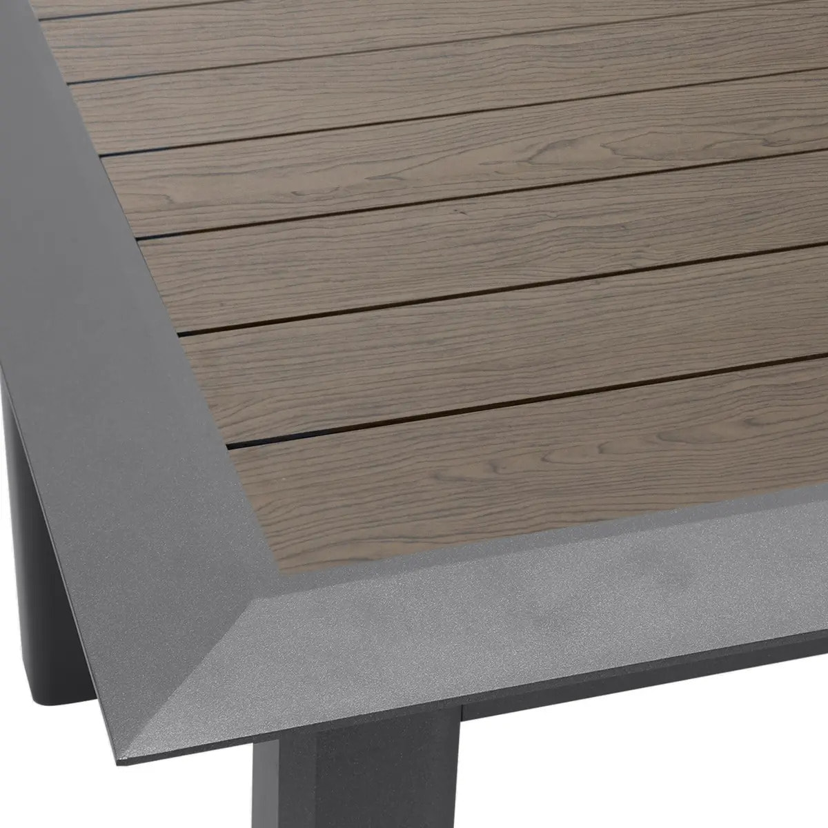 Table de jardin extensible Allure Effet bois muscade & Graphite