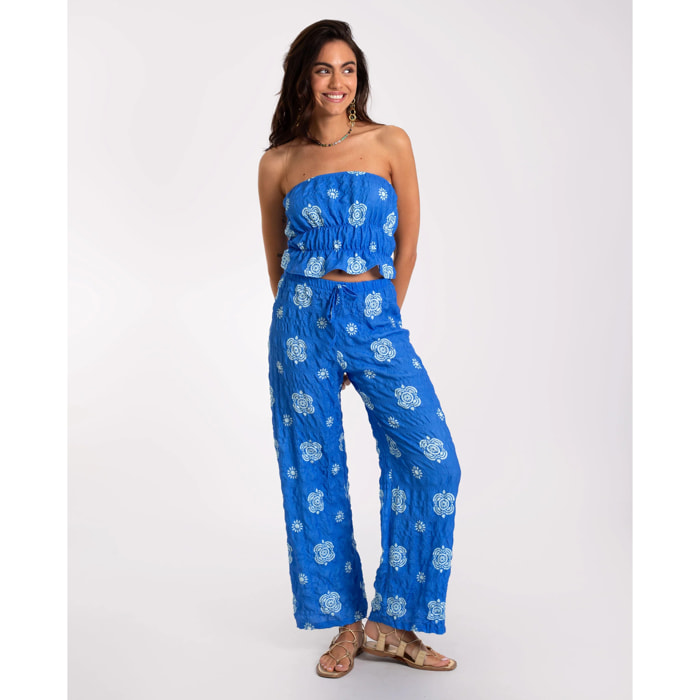 Pantalón de mujer fluido estampado