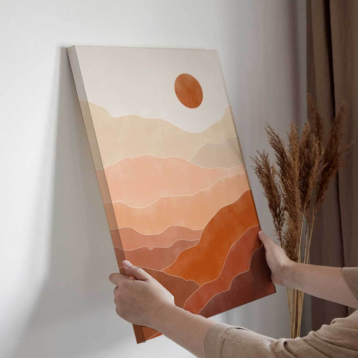 Tableau Désert Sun abstrait terracotta Toile imprimée