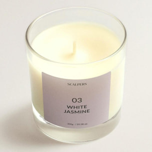 Vela aromática 300gr aroma jazmín blanco scalpers
