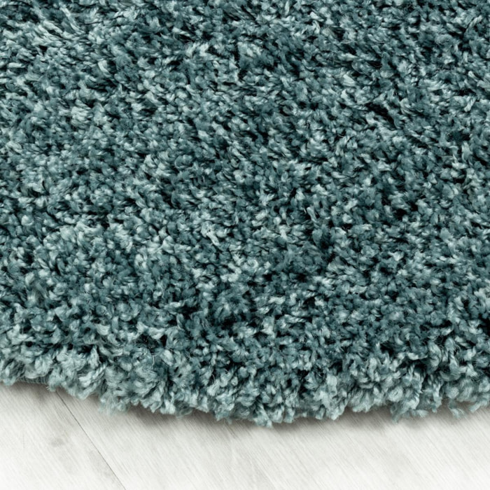 Tapis poils longs shaggy tissé motif uni RIBI