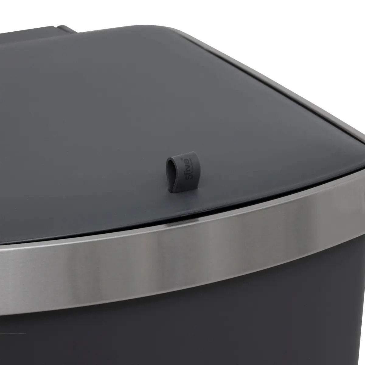 Poubelle slim à pédale 45L gris