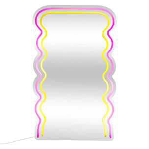 Néon LED Miroir Wavy 60x38cm