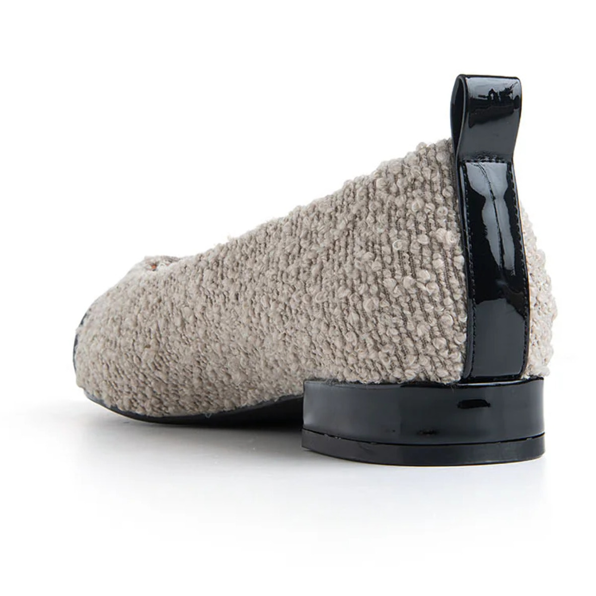 Ballerina a punta in lana - KHAKI