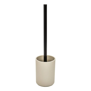 Brosse WC striée beige