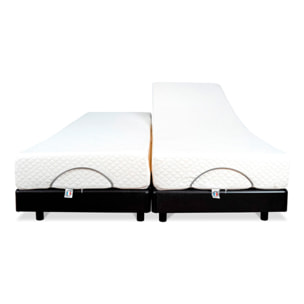 Ensemble Duo Superflex 2 places | Sommiers électriques + Matelas Mémoire de forme