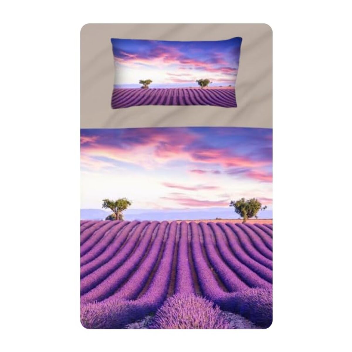 Completo lenzuola singolo in cotone con stampa alta qualità, set letto con lenzuolo sopra, sotto con angoli e federa, morbido e traspirante per pelli sensibili, colori brillanti e resistenti ai lavaggi, certificato OEKO-TEX, comfort quotidiano