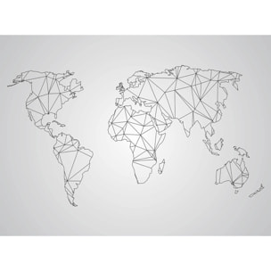 Papier peint carte du monde en origami Intissé