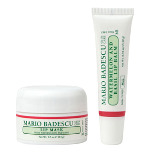 Watermelon And Basil - Coffret Édition Limitée Baume à Lèvres Nourrissant 10g + Masque à Lèvres Riche pour la Nuit 14g