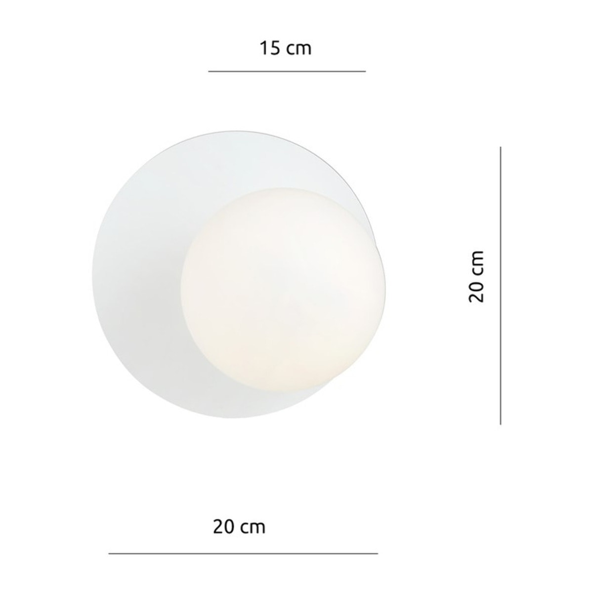 Lampada a parete Oslo in acciaio bianco con diffusore opalino