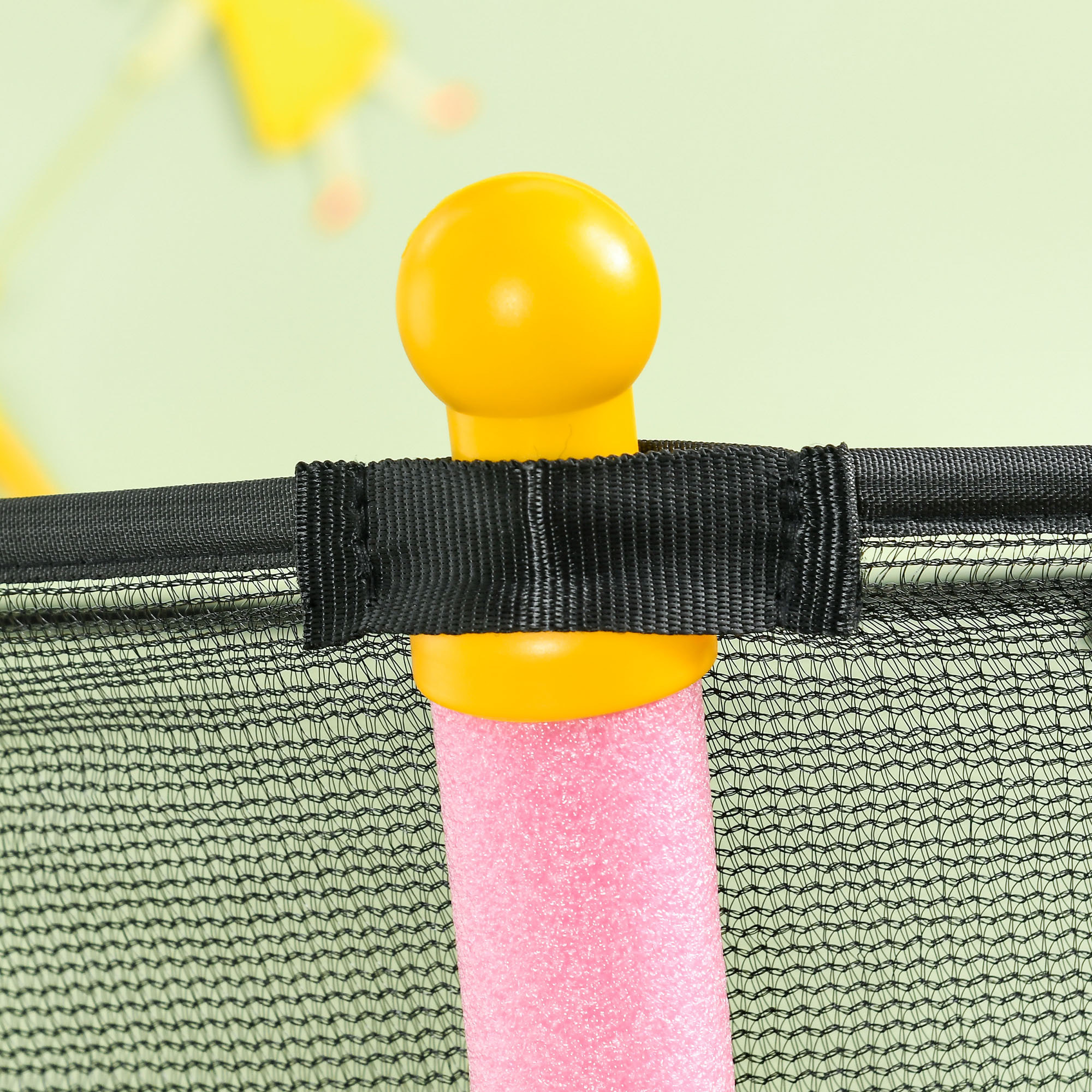 Cama Elástica Infantil de Jardín Ø163,5x190 cm Trampolín para Niños de +3 Años con Red de Seguridad y Marco de Acero para Interior Exterior Carga 50 kg Negro y Rosa