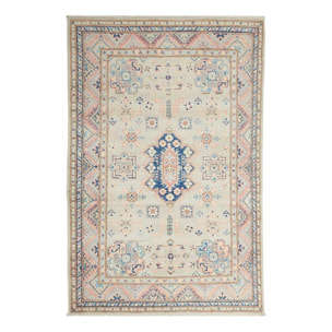 Tapis salon géométrique, noué main en laine, INUJ