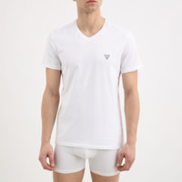 T-shirt Caleb (x2) - logo - coton biologique - blanc