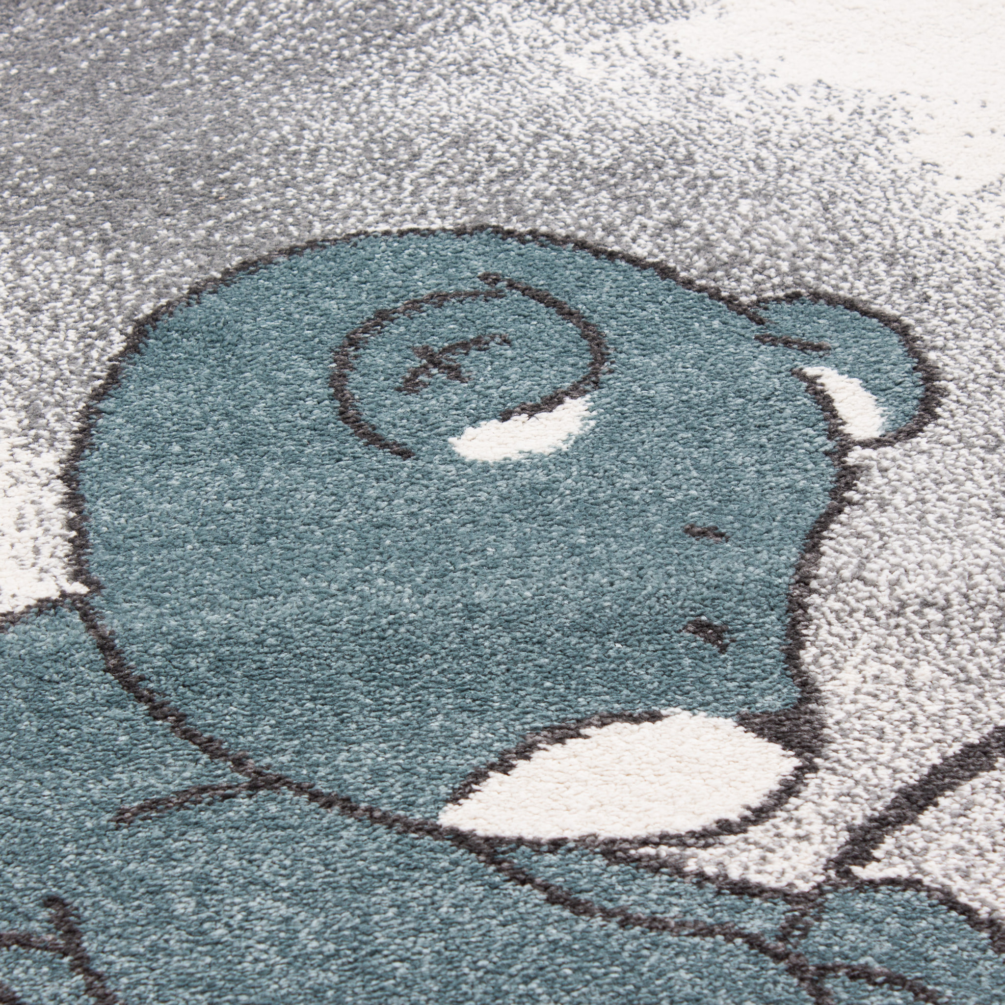 KIDS - Tapis enfant à motif ourson bleu - KID0580BLE
