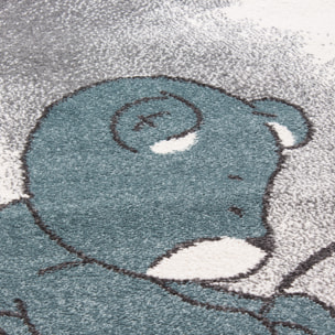 KIDS - Tapis enfant à motif ourson bleu - KID0580BLE