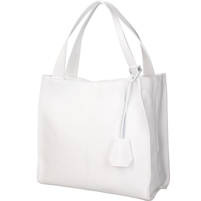 Borsa a spalla da donna In Vera pelle Made in Italy 34x32x11 cm