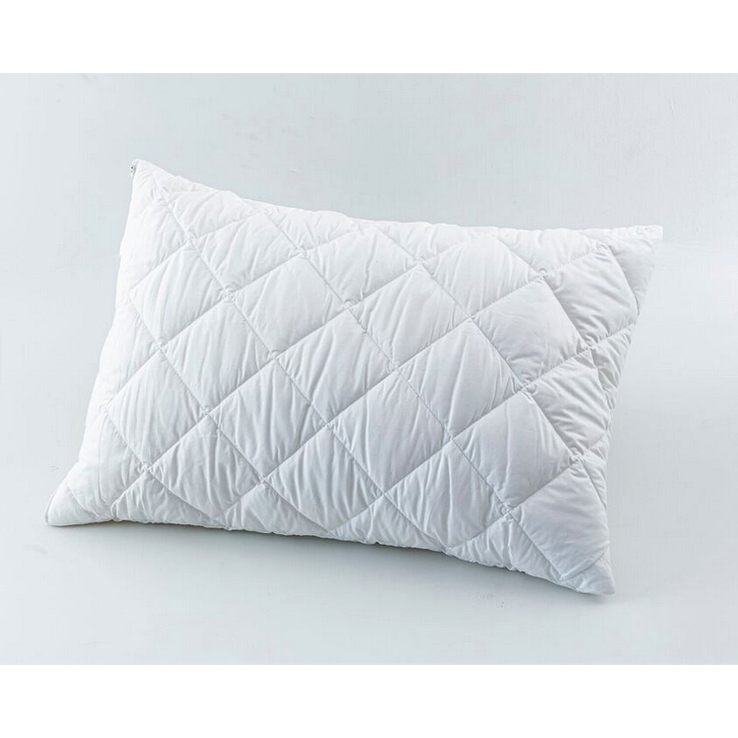 Lot De 2 Protege Oreiller 100% Polyester 205gsm Matelasse / Respirant Blanc