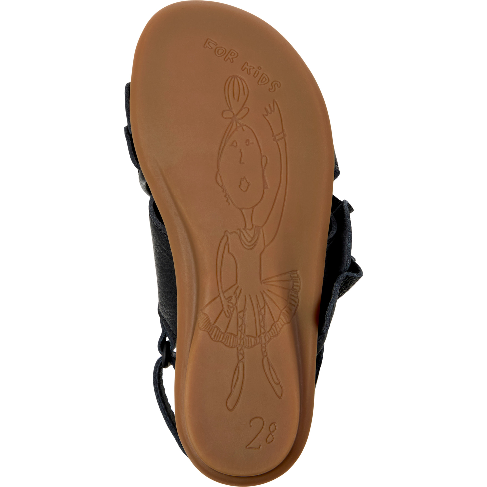 Sandalias - CAMPER Right Kids Twins - Negro - Cuero liso