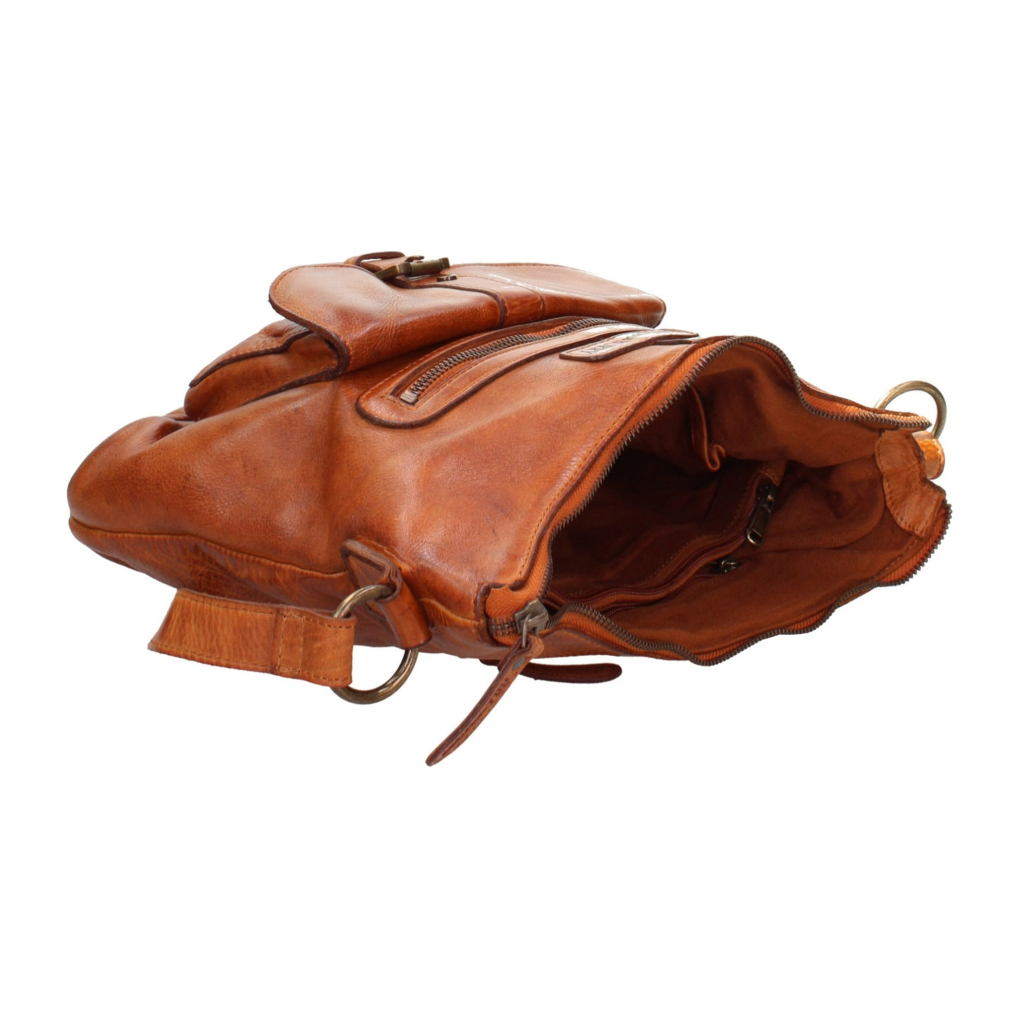Borsa a tracolla da uomo - Modello False - Vera pelle - 31.0 x 23.0 x 12.0 cm