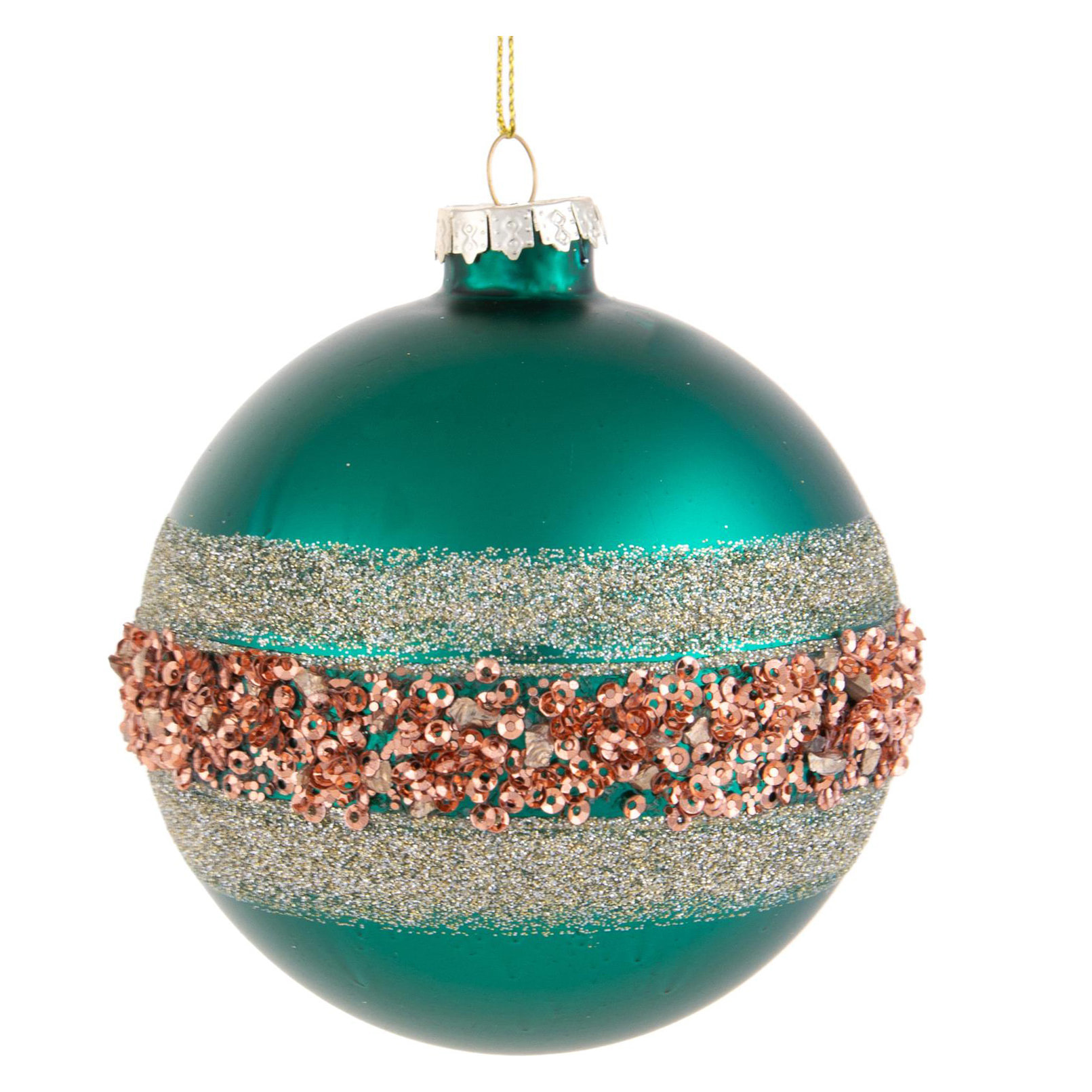 Sfera con decoro - Pezzi 12 - VERDE - Bianchi Dino SpA