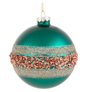 Sfera con decoro - Pezzi 12 - VERDE - Bianchi Dino SpA