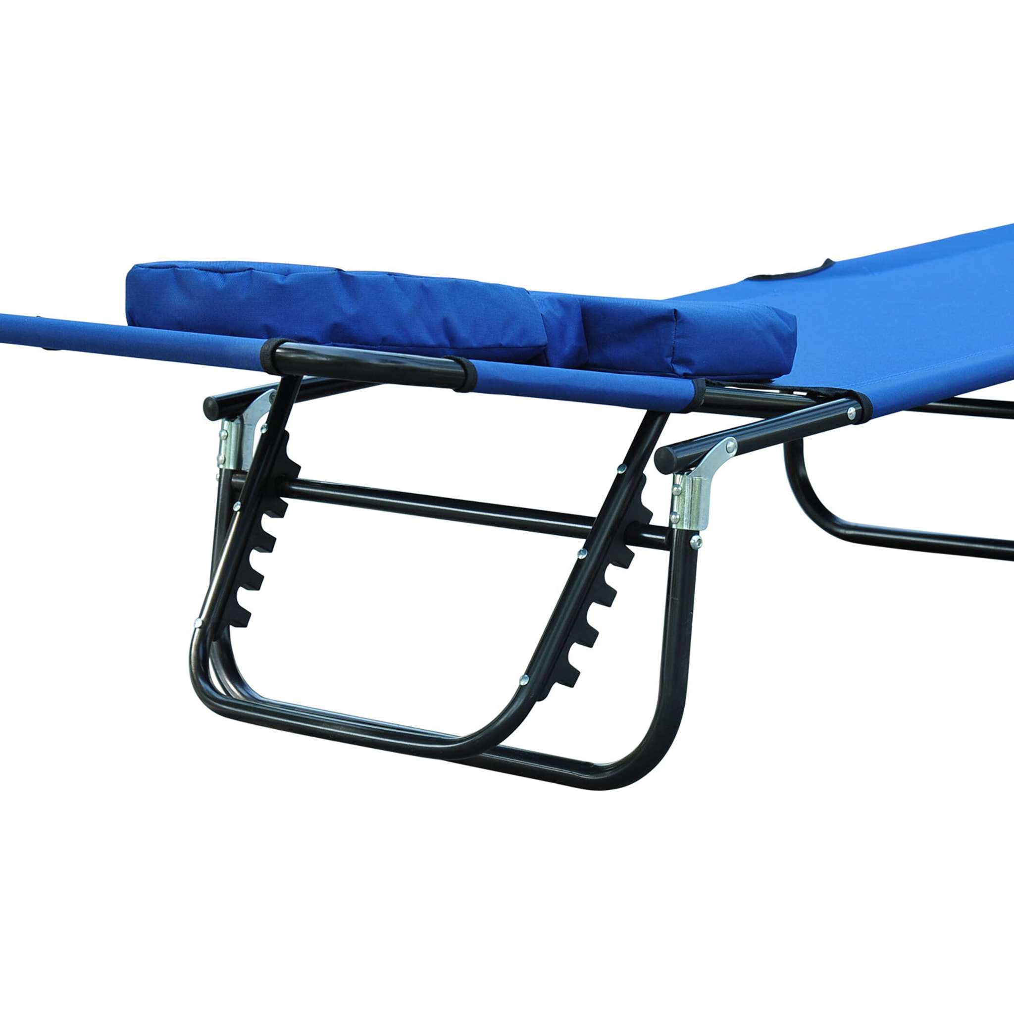 Tumbona con Almohada de Acero 190x56x28 cm Azul