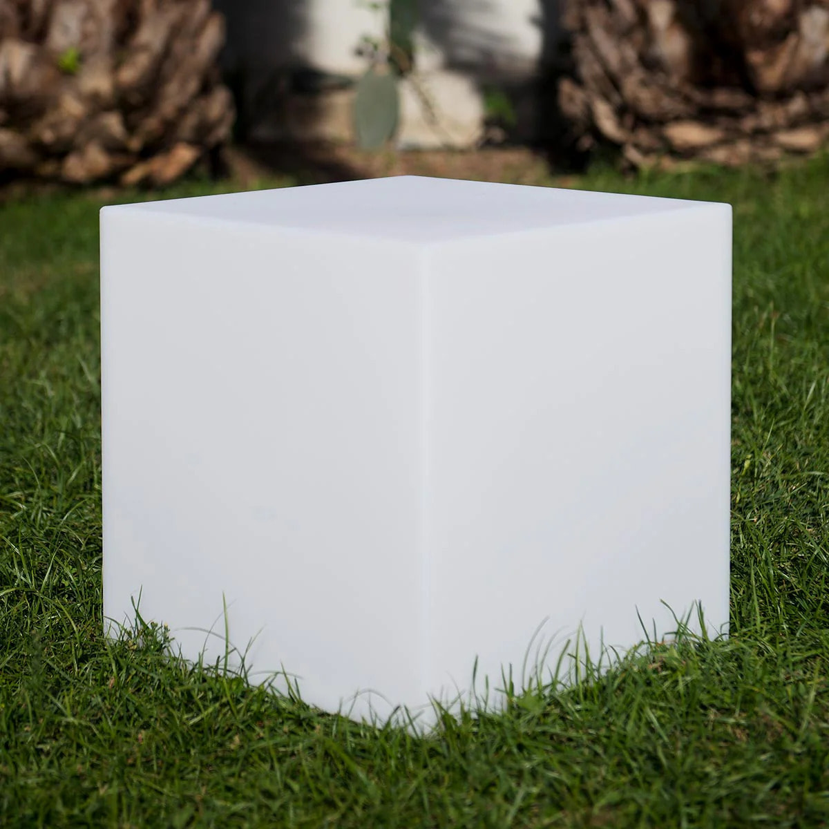 Cube lumineux filaire blanc CARRY 40cm