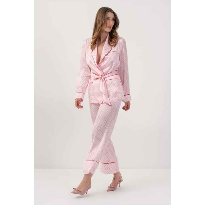 Kocca - Giacca a vestaglia Donna, Pois, Scollo a V